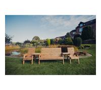 Churnet Valley Garden Furniture Ltd Valley 5 Seater Set - Timber - Fully Assembled in Brown Churnet Valley Garden Furniture Ltd Brown