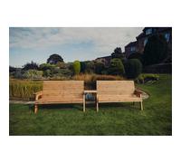 Churnet Valley Garden Furniture Ltd Valley 6 Seat Set 2X3B Straight Tray - Timber - Fully Assembled in Brown Churnet Valley Garden Furniture Ltd Brown