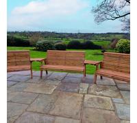 Churnet Valley Garden Furniture Ltd Valley 7 Seat Set 1X3B 2 X 2B Angled Tray