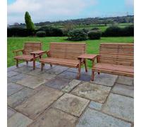 Churnet Valley Garden Furniture Ltd Valley 7 Seat Set 1X3B 2 X 2B Straight Tray