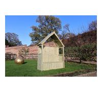 Churnet Valley Garden Furniture Ltd Willow 3 Seat Storage Arbour - L60 x W179 x H235 cm in Light Tan Churnet Valley Garden Furniture Ltd Light Tan