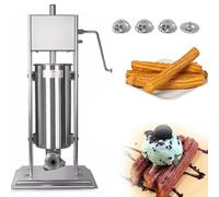 Churro Machine, Hand Crank Stainless Steel Commercial Maker for Restaurants and Bakeries, 5L/7L/10L/15L Capacity, Vertical Spanish Donut Churros Maker