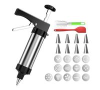 Churro Maker, Cookie Maker with 13 Cookie Trays and 8 Laminating Nozzles, Press Cookie Gun Kit Set DIY, Cookie Press for Biscuit Making
