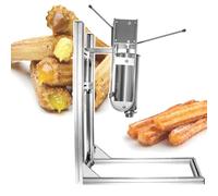 Churro Maker Machine, Manual Stainless Steel Vertical Desktop Churrera for Homemade Donuts and Snacks, 5L Capacity