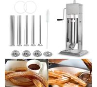 Churro Maker - Stainless Steel Vertical Press Machine with Sausage Stuffer for Commercial Use