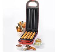 Churros Maker Machine - 180° Rotary Non-Stick Churro Maker, Even Baking, Automatic Temperature Control, Cool Touch Handle, Indicator Lights & Non-Slip Feet-A16