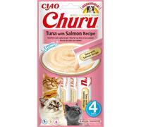 Churu 4 Pack Tuna With Salmon Recipe Creamy Cat Treat Vitamin E 4 X 14G
