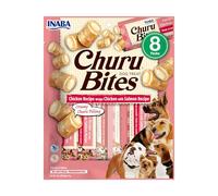 Churu Bites by INABA Dog Treat - Chicken & Salmon Flavour (8 x 12g) / Crispy Pouches with Creamy Filling Dog Treat, Delicious & Healthy Snack for Dogs, Training Treat, Natural, Grain Free
