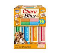 Churu Bites by INABA Dog Treat - Chicken Variety Box - 1 Pack (16 x 12g) / Crispy Pouches with Creamy Filling, Delicious & Healthy Snack for Dogs, Training Treat, Natural, Grain Free