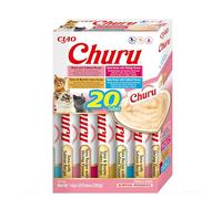 Churu by INABA Cat Treat - Tuna and Chicken - 1 Pack (20 x 14g total) / Soft & Creamy, Delicious & Healthy, Natural, Grain Free, Wet Cat Food