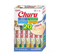 Churu by INABA Cat Treat - Tuna Variety Box - 1 Pack (20 x 14g total) / Soft & Creamy Cat Treat, Delicious & Healthy Snack, Purée Food Topper, Natural, Grain Free