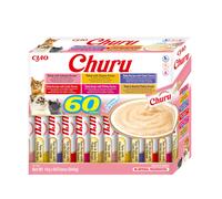 Churu by INABA Cat Treat - Tuna Variety Box - 1 Pack (60 x 14g total) / Soft ...