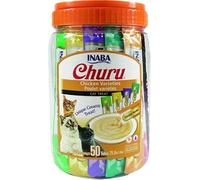 Churu by INABA Cat Treat - Variety Bucket (50 x 14g) / Chicken Flavour, Soft & Creamy Cat Treat, Delicious & Healthy Snack for Cats, Hand Feeding,