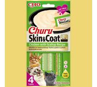 CHURU Cat Skin and Coat Chicken with Scallop Recipe 4x14g