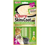 Churu Cat Skin & Coat Snack for Cats 12x4x14 Gr (Chicken and Scallop)