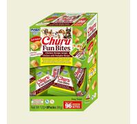 Churu Fun Bites by INABA Dog Treat - Chicken with Pumpkin - 1 Pack (8 x 12g) / Soft Baked Pouches with Creamy Filling, Delicious & Healthy Snack for Dogs, Training Treat, Natural, Grain Free