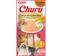 Churu Salmon with Chicken Recipe Cat Treats - 4 x 14g