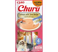 Churu Salmon with Tuna Recipe Cat Treats - 4 x 14g
