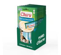 Churu Sticks by INABA Dog Treat - Chicken & Cheese Flavour 12 Pack (48 x 14g total) / Soft & Creamy Dog Treat, Delicious & Healthy Snack, Food Topper, Pill Assist, Training Treat, Natural, Grain Free
