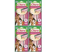 Churu Sticks by INABA Dog Treat - Chicken & Salmon Flavour (4 x 14g) / Soft & Creamy, Delicious & Healthy Snack, Food Topper, Pill Assist, Training Treat, Natural, Grain Free (Pack of 4)