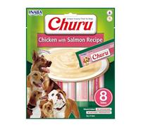 Churu Sticks by INABA Dog Treat - Chicken & Salmon Flavour (8 x 20g) / Soft & Creamy, Delicious & Healthy Snack, Food Topper, Pill Assist, Training Treat, Natural