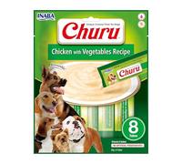 Churu Sticks by INABA Dog Treat - Chicken & Vegetables Flavour (8 x 20g) / Soft & Creamy, Delicious & Healthy Snack, Food Topper, Pill Assist, Training Treat, Natural, Grain Free