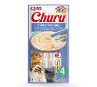 Ciao Churu Sticks by INABA Cat Treat - Tuna Flavour (4 x 14g) / Soft & Creamy Cat Treat, Delicious & Healthy Snack, Squeezable Purée Food Topper, Pill Assist, Natural, Grain Free