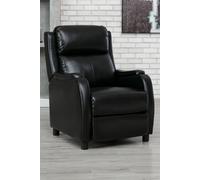 Churwell Bonded Leather Pushback Recliner Armchair Sofa Cinema Chair More4Homes Black One Size
