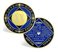 CHURYUML 20 Year NA Coins Recovery Chip Narcotics Anonymous Gifts Sobriety Addiction Recovery Gifts Narcotics Anonymous Medallion