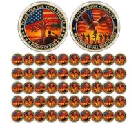 CHURYUML 50Pcs Military Veterans Challenge Coins Bulk - Thank You for Your Service Medallions, Veterans Day Gifts Military Appreciation Gifts for Men Women Army Soldiers in Honor of All Who Served