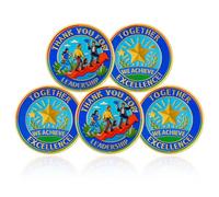CHURYUML 5Pcs Appreciation Coin Set - Leadership & Excellence Recognition Token, Motivational Office Gifts for Coworkers Teams Managers Leaders Inspirational Thank You Gift for Employee Achievement