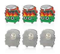 CHURYUML 6Pcs Emotional Dumpster Fire Enamel Pins Set - Funny Everything is Fine Brooch Pins, Cute Button Pin for Backpacks Clothes Hats Bags Motivational Dumpster Fire Gifts for Women & Men