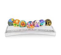 CHURYUML Acrylic AA Coin Holder Display Holds 20 Sober Recovery Chip NA Medallions, One Day at A Time Sobriety Coin Holder Display Case, Sobriety Gifts for Women & Men for Support & Inspirational