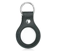 CHURYUML Genuine Leather Coin Holder Keychain for AA Medallions Recovery Chip with Double Sides Display Fits Sobriety Affirmation Token Coin and Airtag