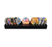 CHURYUML Solid Wood AA Coin Holder Display - Sobriety Chip Holder Display Case Holds 11 Sober Coin Recovery Chips NA Medallions, Unique Sobriety Gifts for Women & Men for Support & Inspirational