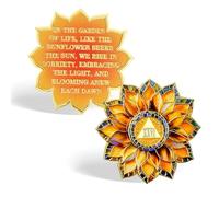 CHURYUML Sunflower 26 Year Sobriety Coin - Affirmation AA Chips Recovery Medallions, Sober Chip with Token Capsule Inspirational Sobriety Gifts for Women & Men Celebrating Milestones