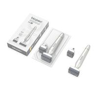 CHUSE Bio Pen BIO4 Derma Stamp - Microneedling Stamp for Skin, Face, Hair, Scalp & Beard - Microneedle Derma Stamp Tool with 2 Replacement Heads - Microneedling Stamp Set for Women and Men
