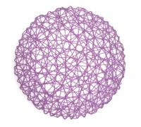 ChuShengQ Washable Paper Fiber Woven Placemats Round Heat Insulation Placemats Handmade Dining Table Mats Insulation Pad No-Slip Pads Gift Purple Pack of 3