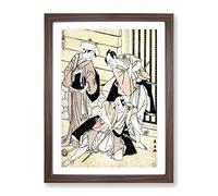 Chushingura By Eishosai Choki Asian Japanese Framed Print | A2 Walnut Framed Wall Art | Ready to Hang | Asian Nature Picture | Living Room Bedroom Lounge Office