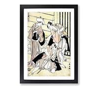 Chushingura by Eishosai Choki Framed Print | A2 Black Framed Wall Art | Ready to Hang | Modern Nature Picture | Living Room Bedroom Lounge Office