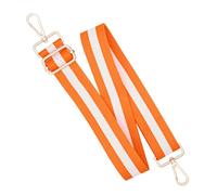 chushui Stripe Purse Straps,Replacement Crossbody Wide Shoulder Adjustable Strap for Bag Handbags,White and Orange