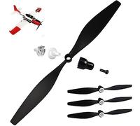 chusike 3 PCS Propellers for F4U Corsair RC Plane / T28 Trojan 400mm Plane, RC Airplane Propellers, Black Spare Propellers of RC Plane
