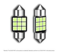 CHUSYYRAY 31mm Ice Blue Led Bulb Map Dome Door Courtesy Glove Box License Plate Light For Car Truck Pickup Van, Plug and Play, Pack of 2