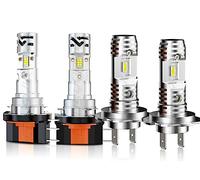 CHUSYYRAY H15 High Beam+H7 Low Beam LED Headlight Bulbs compatible with Land Rover Discovery Sport (2014+), 50W 33000LM 6000K LED Replacement Bulb, Plug and Play, Pack of 4