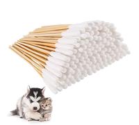 Chutoral 200 Pcs Pet Dog Ear Cleaner Cotton Buds 6 Inch Large Cotton Buds Animal Ear Cleaning Cotton Swab Sticks Wax Remover Itchy Ear Relief for Dogs Ear Wax Infection Removal