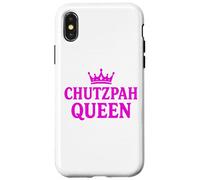 Chutzpah Queen funny jewish yiddish Slang Queen Esther Purim Case for iPhone X/XS