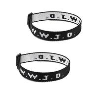 CHUU YUNG WWJD Bracelets What Would Jesus Do Bracelet Letter Matching Friendship Braided Bracelets Inspirational Religious Christian Wristband Protection Jewelry for Women Men Couples Gifts, M, Resin