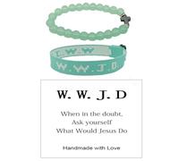 CHUU YUNG WWJD Bracelets What Would Jesus Do Bracelet Letter Matching Friendship Braided Bracelets Inspirational Religious Christian Wristband Protection Jewelry for Women Men Girl Couples Gifts