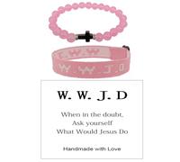 CHUU YUNG WWJD Bracelets What Would Jesus Do Bracelet Letter Matching Friendship Braided Bracelets Inspirational Religious Christian Wristband Protection Jewelry for Women Men Girl Couples Gifts