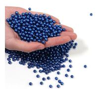 Chuyau 1000pcs Blue 6mm Pearl Beads with Hole Round Pearls for Crafting Loose Pearl Beads for Jewelry Making Fake Pearls Bead for Bracelets Necklaces Earrings Key Chains Accessories DIY
